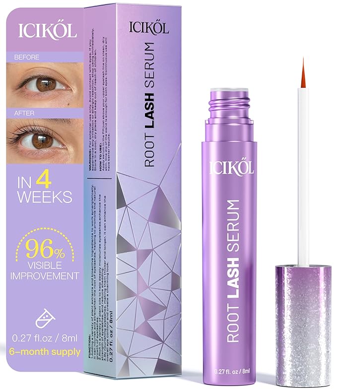 Eyelash Growth Serum, Advanced Lash Enhancing Treatment - Peptide & Vitamin Formula for Longger, Thicker and Fuller Looking Lashes, Vegan & Cruelty - Free for Sensitive Eyes, 8mL/ 0.27 fl oz