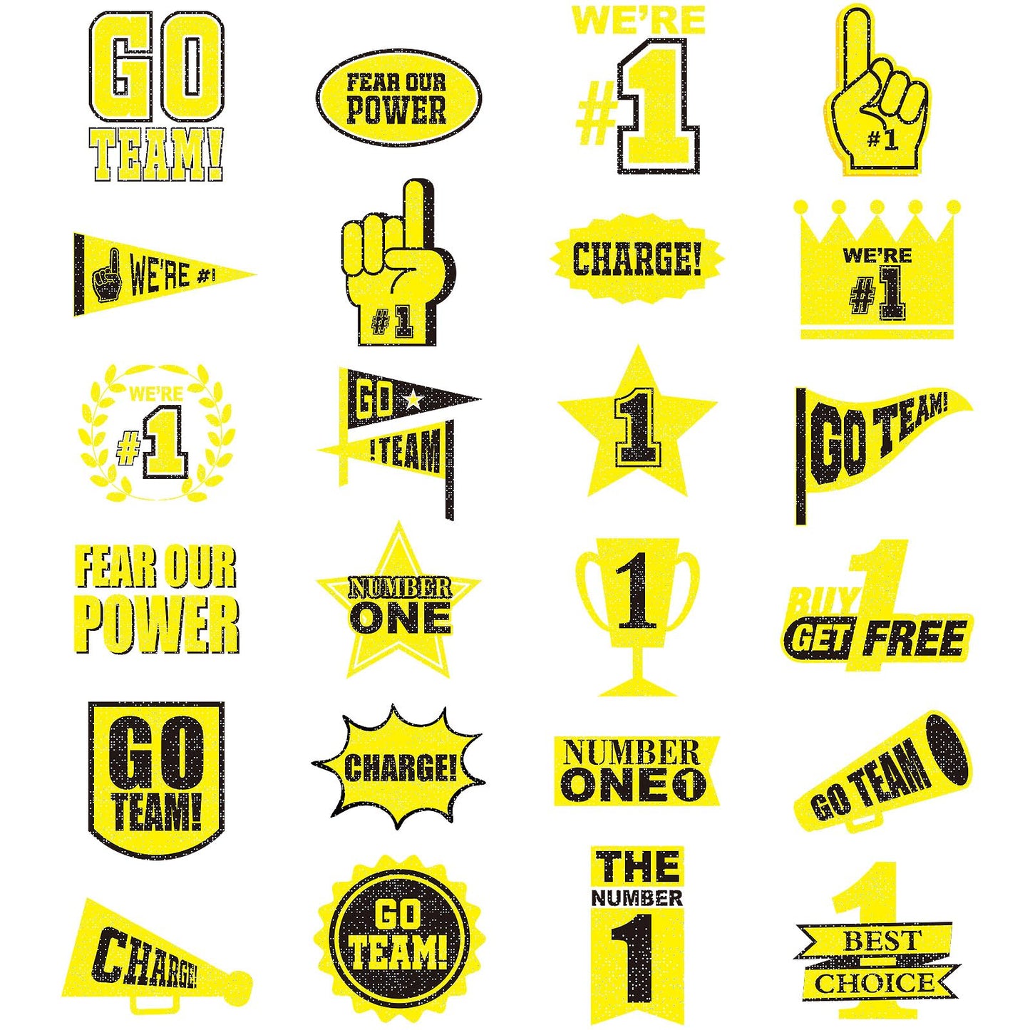 Landhoow 240 Pcs Black Gold Team Spirit Tattoos Temporary Glitter Go Team Tattoos Football Temporary Stickers Party Costume Acce