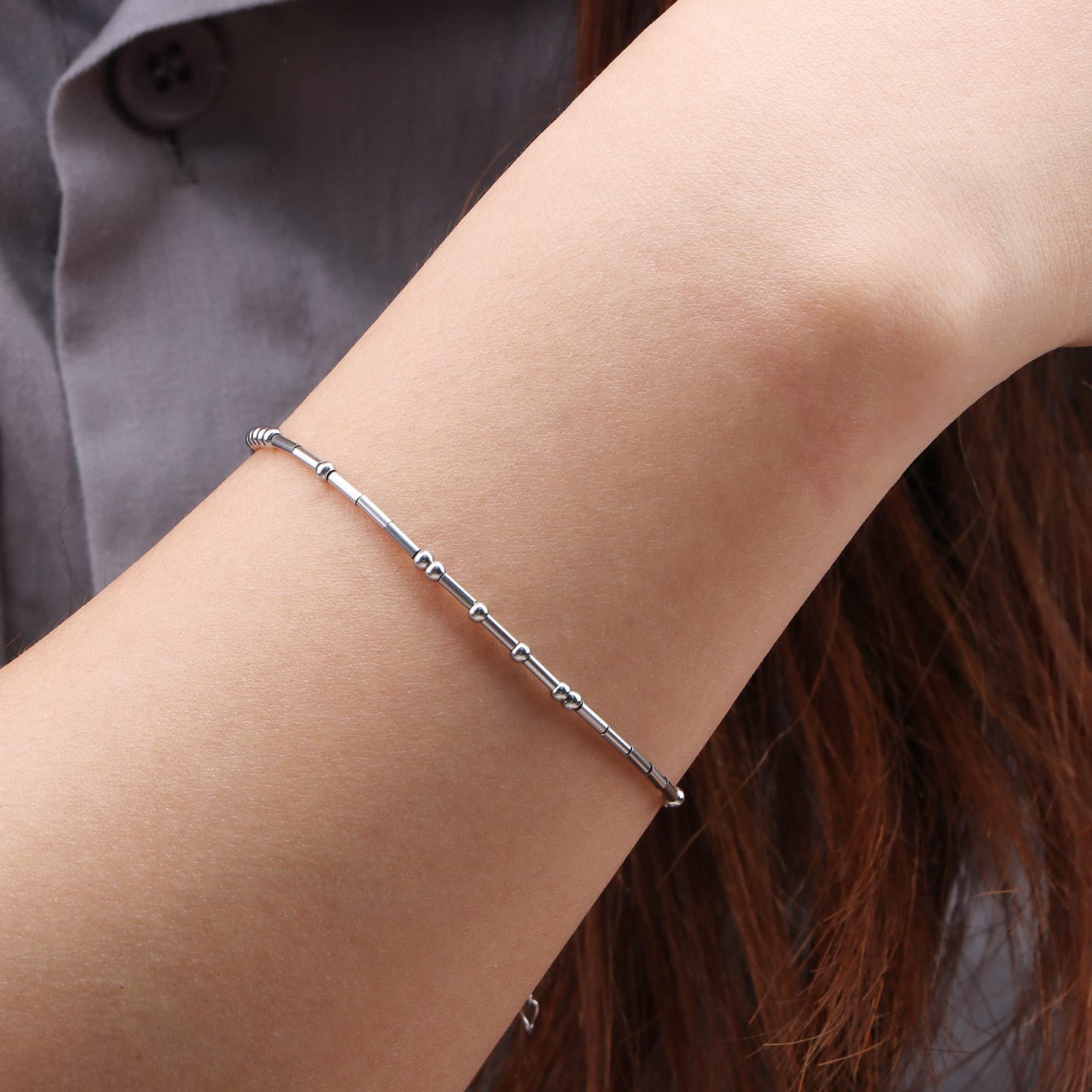 JoycuFF True friend Best Friend Birthday Gifts for Women Unique Funny Gifts Morse Code Bracelets for Women Sister Birthday Chris