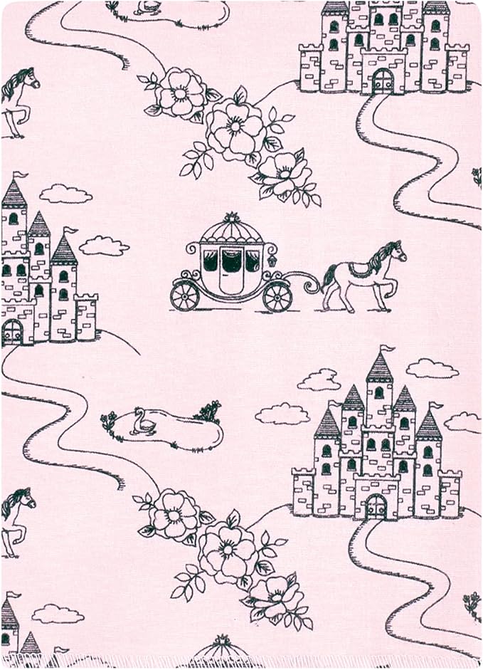 Luvable Friends Hudson Baby Flannel Burp Cloths 12pk, Pink Princess