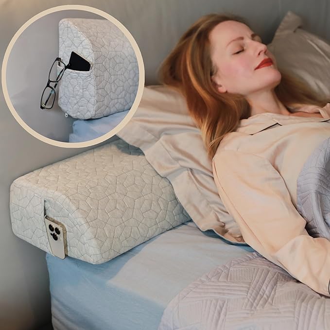 FeelAtHome Bed Gap Filler for Queen Bed | Bed Wedge Pillow for Headboard to Close The Gap (0-8") Between Headboard and Mattress - Queen Size (60"x10"x5")