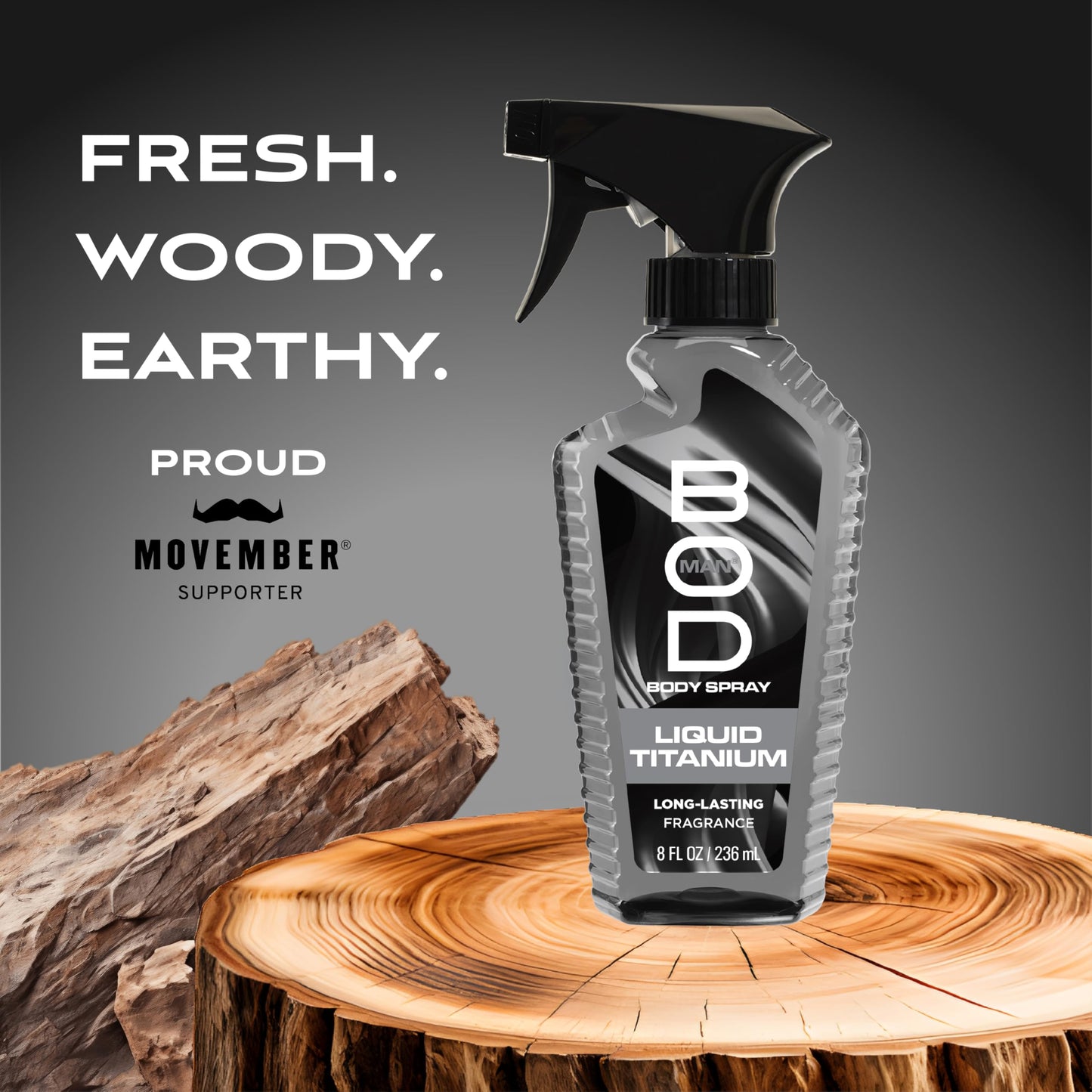 BOD man Liquid Titanium Fragrance Body Spray for Men 8 oz