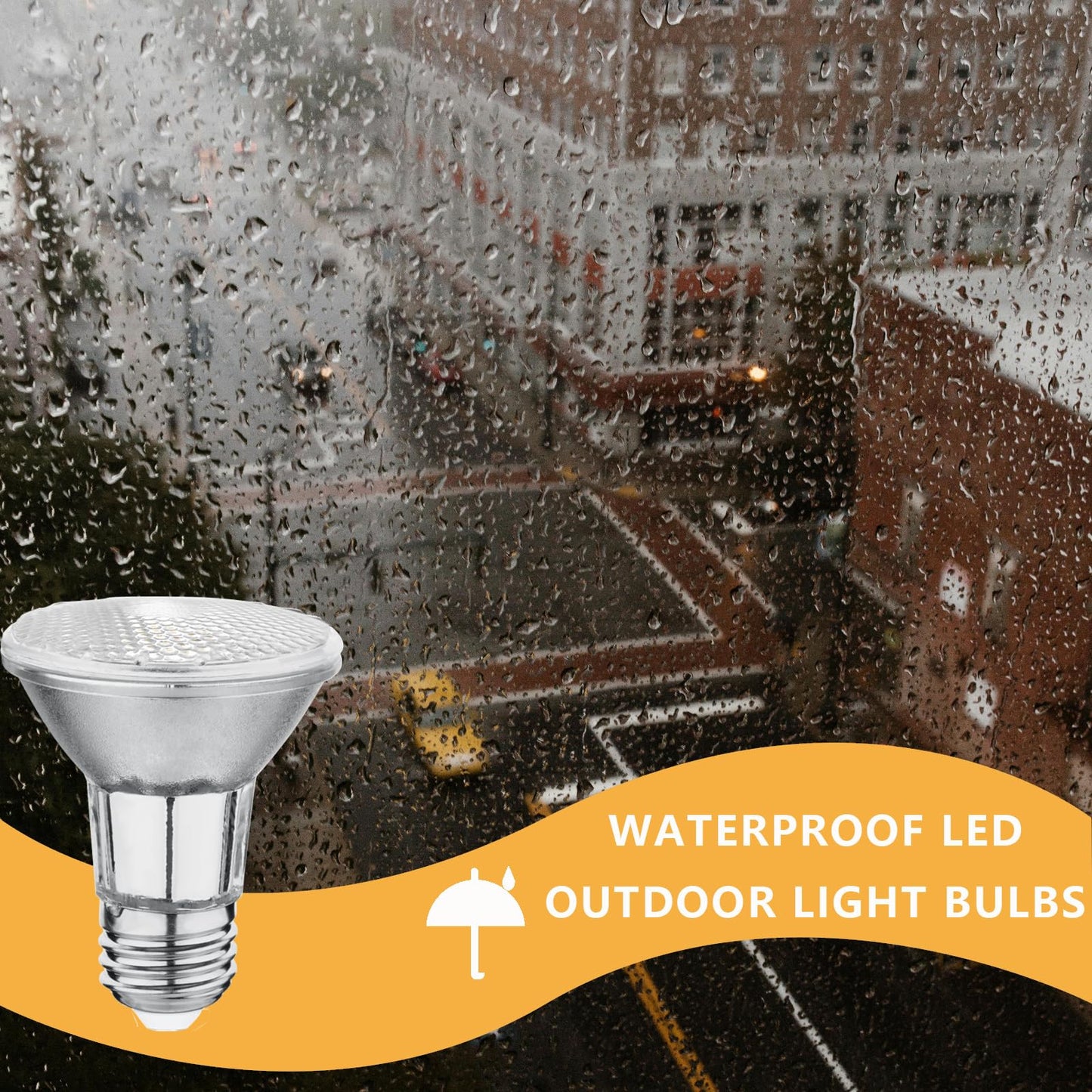 Par20 7W Led Range Hood Light  595Lm  Waterproof Ip65  Replaces 50W Halogen Cup  E26  Dimmable  Warm White  120V  Spot Bulbs For Kitchen Appliances  Track Lighting  Outdoor Landscaping  Pack Of 2