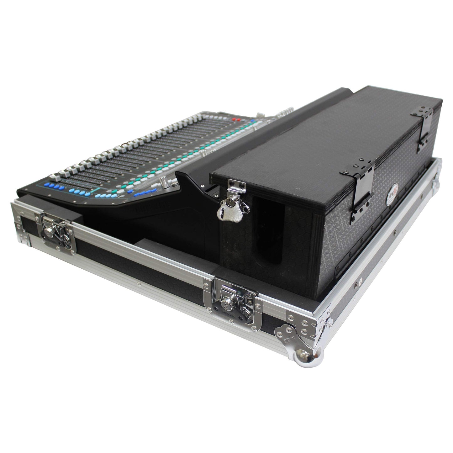 Prox Xs-Ahsq7Dhw Ata Digital Audio Mixer Flight Case For Allen & Heath Sq7 Console With Doghouse Compartment And Caster Wheels