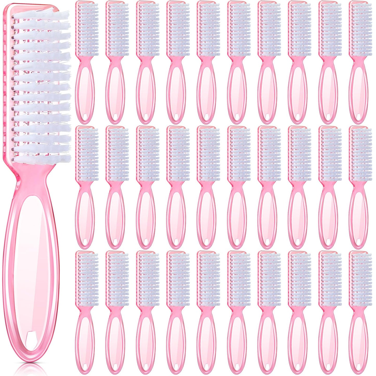 Patelai 30 Pcs Nail Scrubber Brushes Bulk Handle Grip Manicure Brushes for Cleaning Fingernails Pedicure Cleaning Brush for Toes