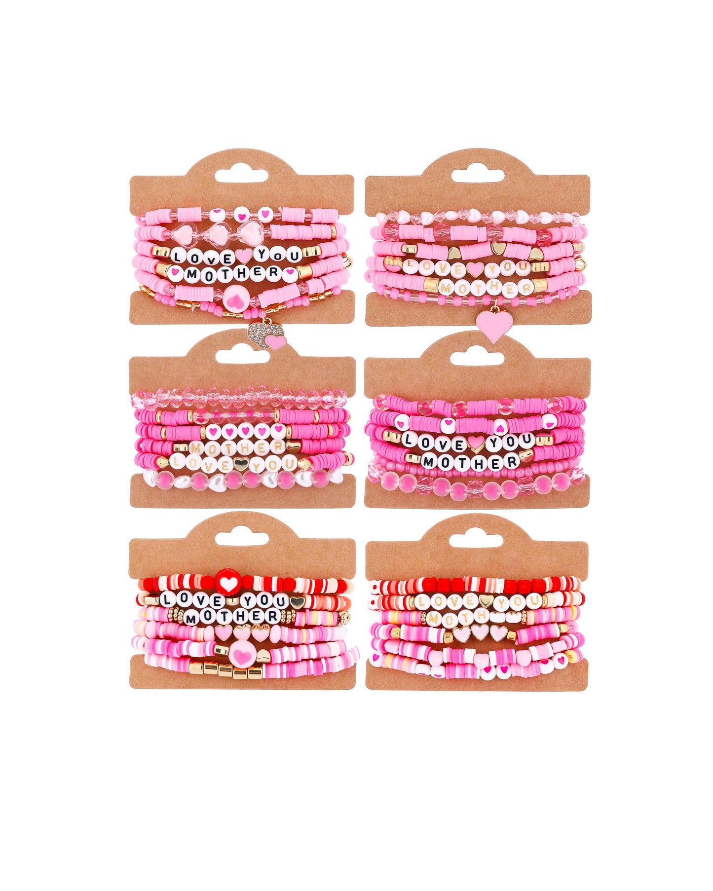 Cooluckday 36Pcs Mother's Day Bracelets Bulk - Gifts for Women, Friendship Bracelets, Jewelry