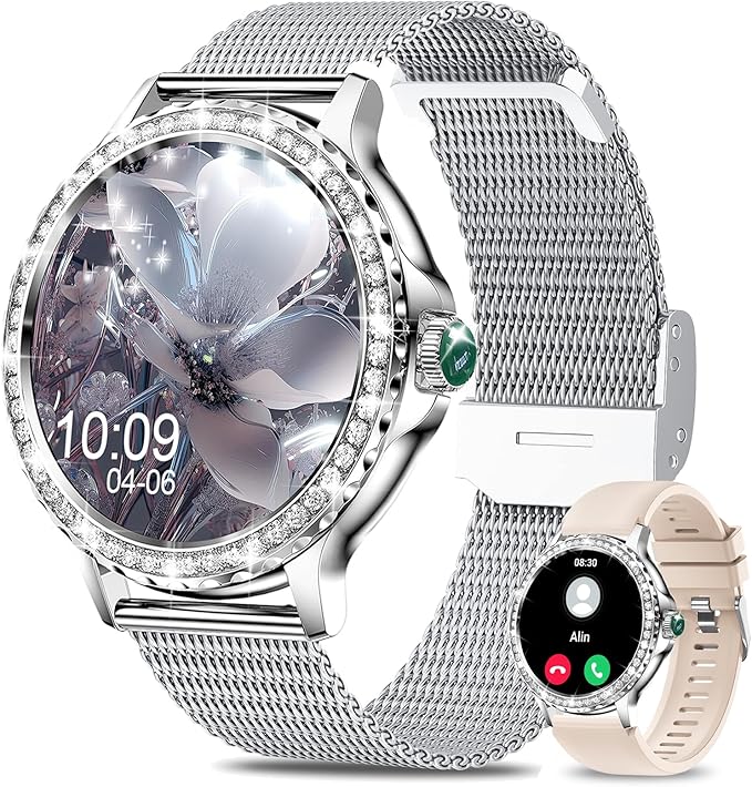 Fitoncloud Smart Watches for Women, 1.3”HD Fitness Tracker with Blood Pressure/Heart Rate Monitor, Bluetooth 5.2 Make Call...