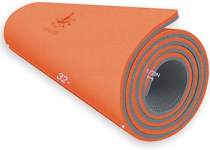 Hatha Yoga Extra Thick TPE Yoga Mat - 72"x 32" Thickness 1/2 Inch -Eco Friendly SGS Certified - With High Density Anti-Tea...