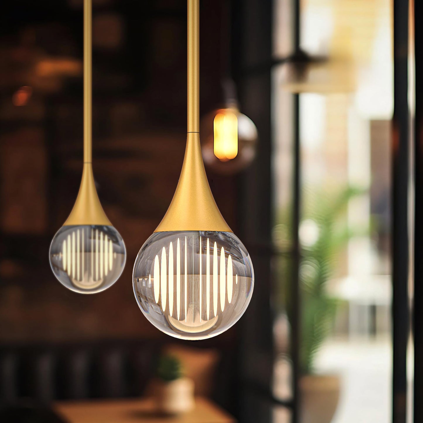 3-Pendant Lights Kitchen Island  discomfort-reducingted Gold Globe Crystal Ceiling Hanging Light Fxitures  Led Light Fixtures Metal Rod Ceiling Glass Pendant Lighting For Kitchen Island Dining Room Bar