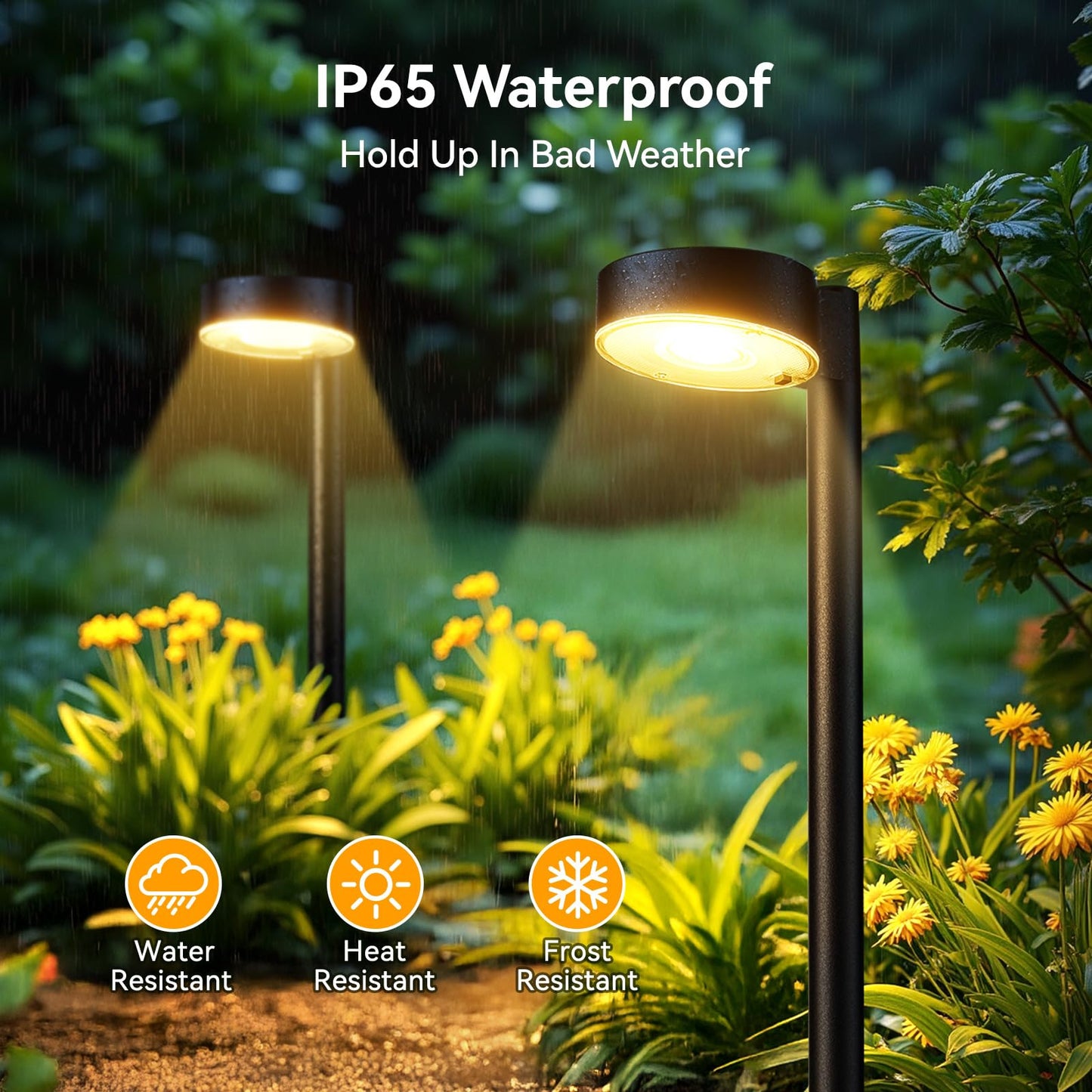 Ahaorigin 4 Pack Solar Pathway Lights Outdoor  Bright Led Solar Lights Outdoor Waterproof  Up To 12 Hrs Modern Path Lighting For Yard Garden Walkway Driveway Lawn Decor (4 Pack)