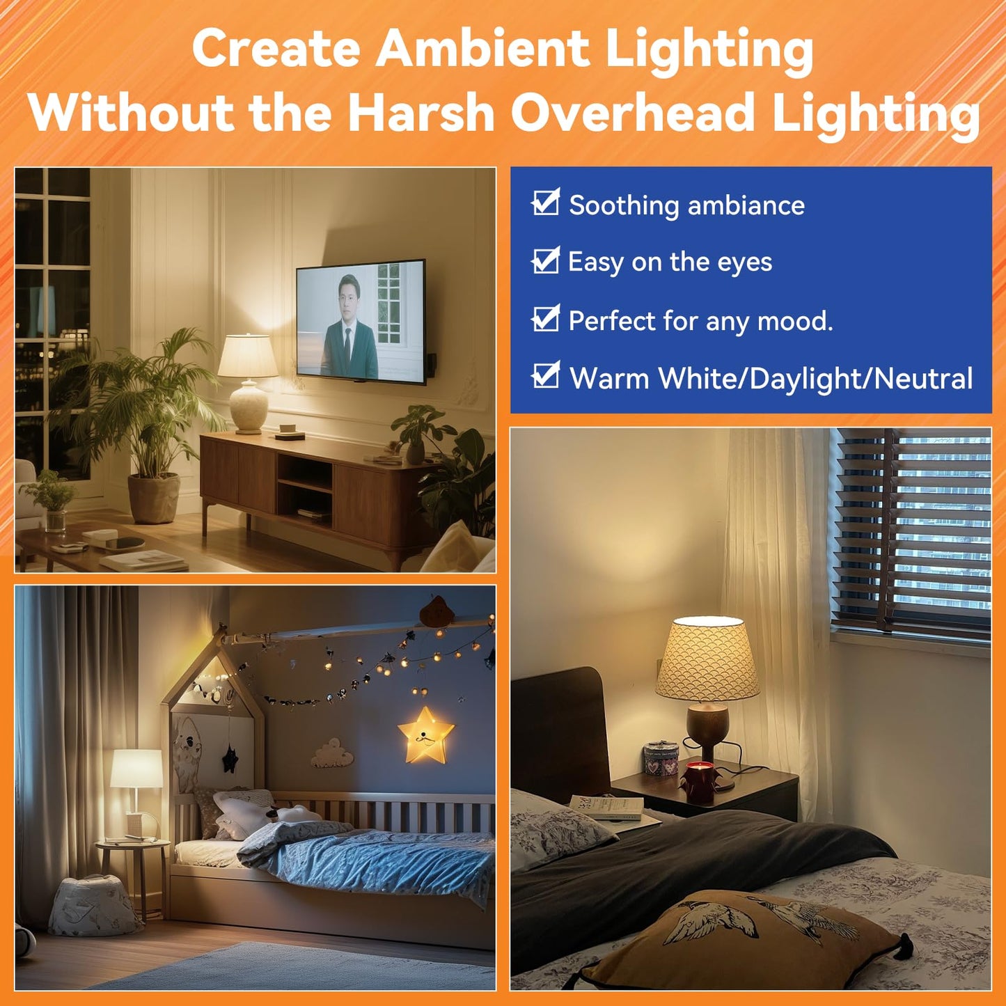 Neporal MagixPro Remote Rechargeable LED Light Bulbs, Dimmable, 1800mAh, USB & Socket Charging, 3000-6000K, 2 Pack, Model