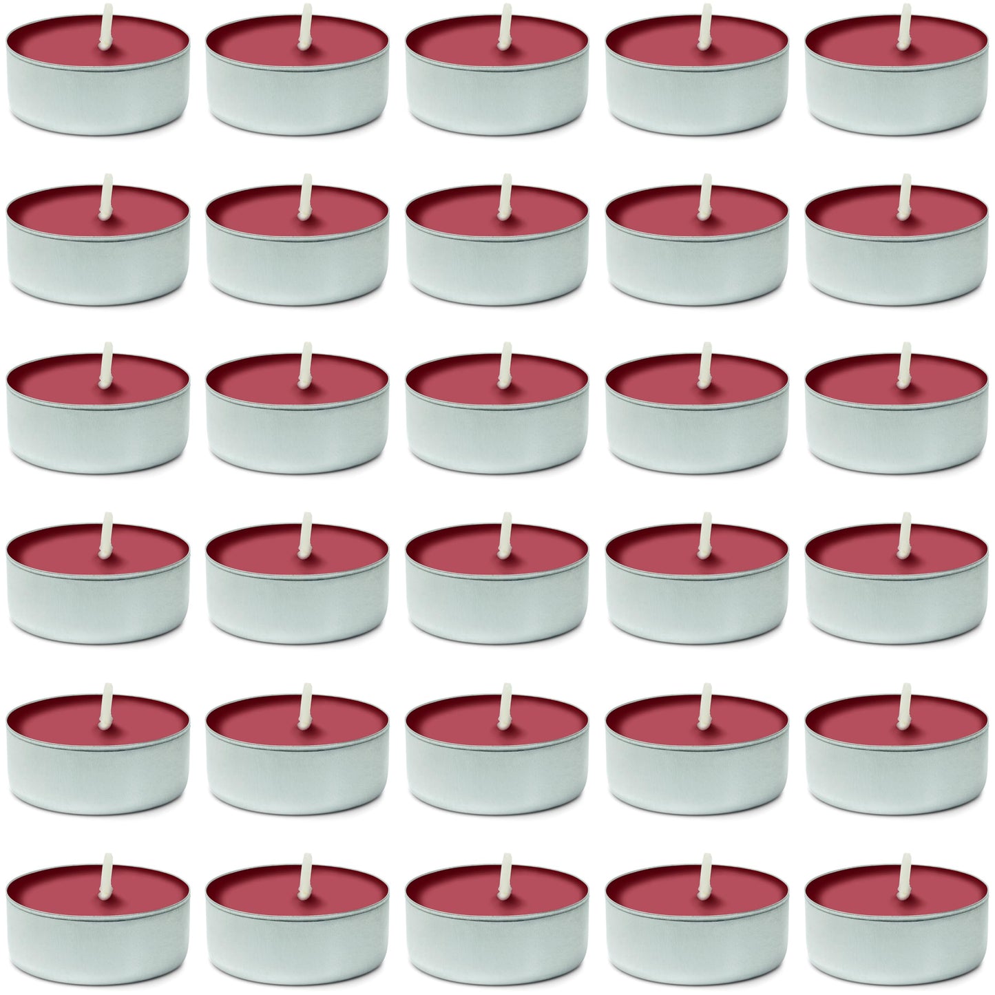 DecorRack Tealight Candles, Strawberry Scented, 30 Pack, Long Lasting, Synthetic Wax, Model 96021