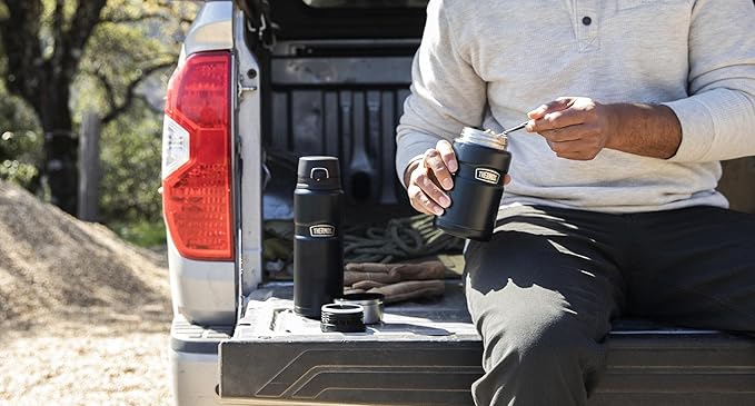 THERMOS Stainless King Vacuum-Insulated Food Jar, 24 Ounce, Matte Steel (Pack of 4)