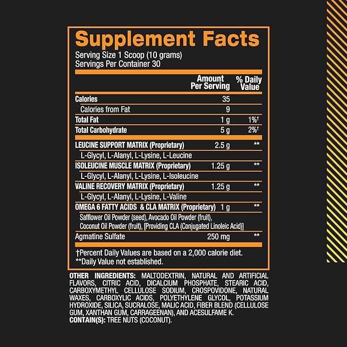 BPI Sports Best BCAA - The Building Blocks of Protein and Muscle - Supports Metabolism - Omega 6 - Passion Fruit, 30 Servings, 300 g