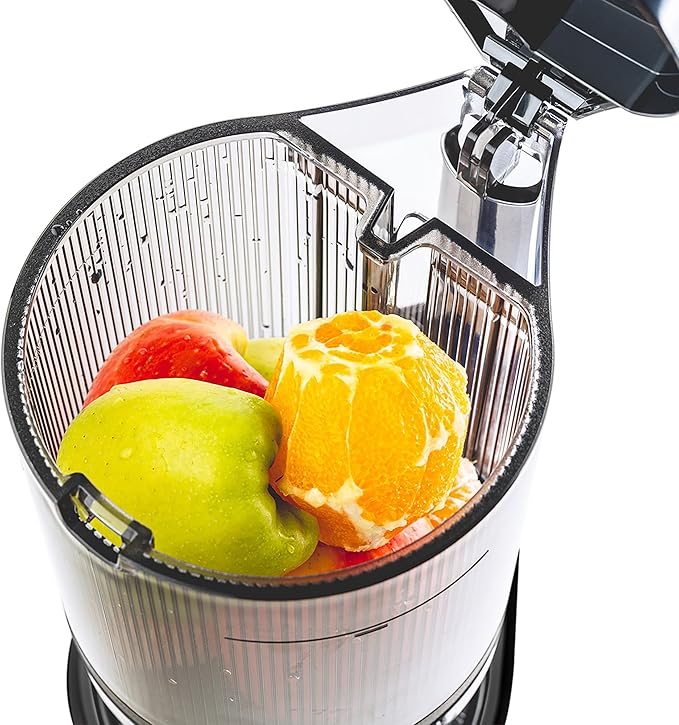 Sana 878 Self Feeding Batch Juicer | 3 Days of Cold Press Juicing Effortlessly | Most Convenient Juicer with Autopilot Configuration | Large Batch 2 Liter Capacity | Whole Fruits & Vegetables | Black
