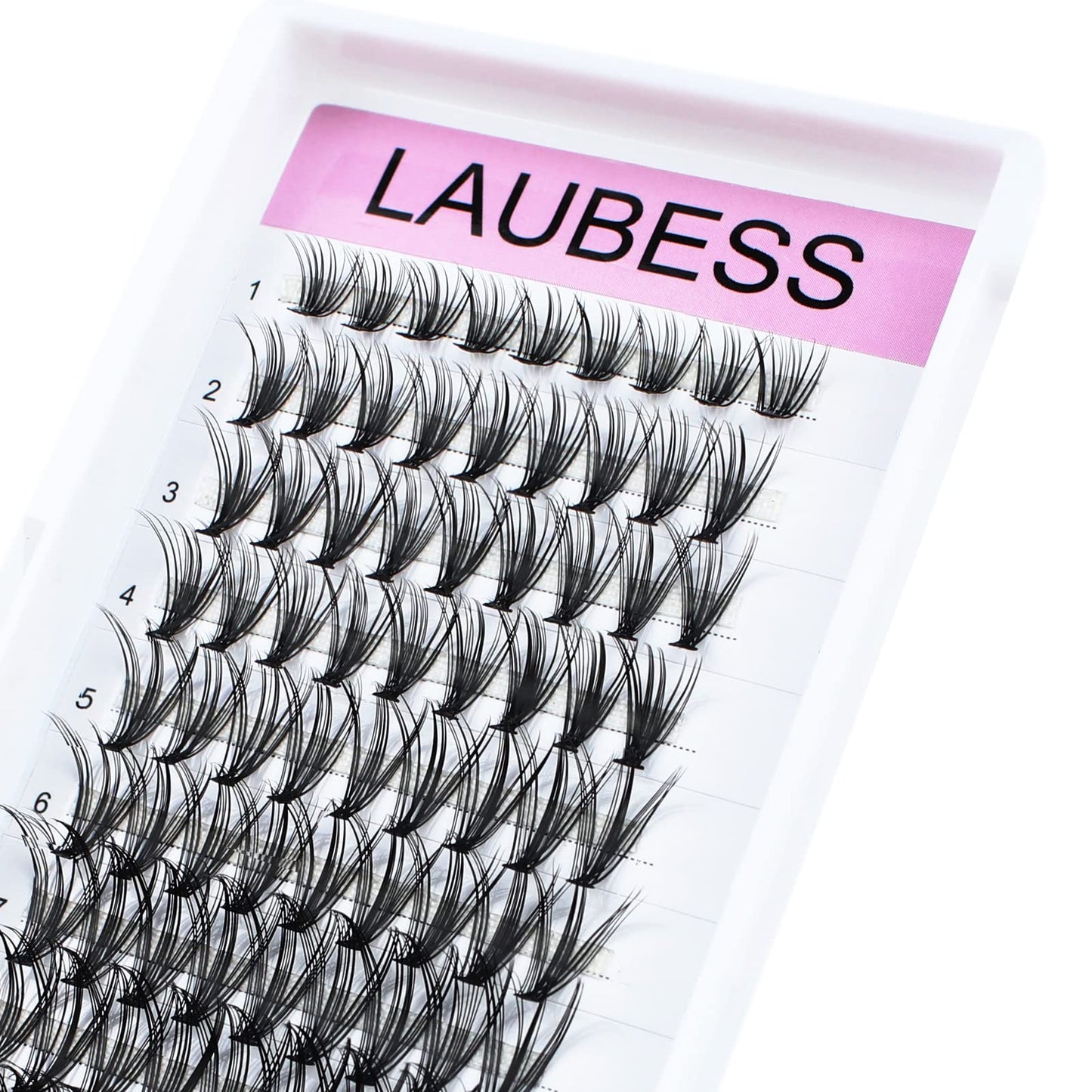 Eyelash Clusters LAUBESS Lash Clusters Individual Lashes Cluster Eyelash Extensions DIY at Home Waterproof Cluster Lashes (20D-D