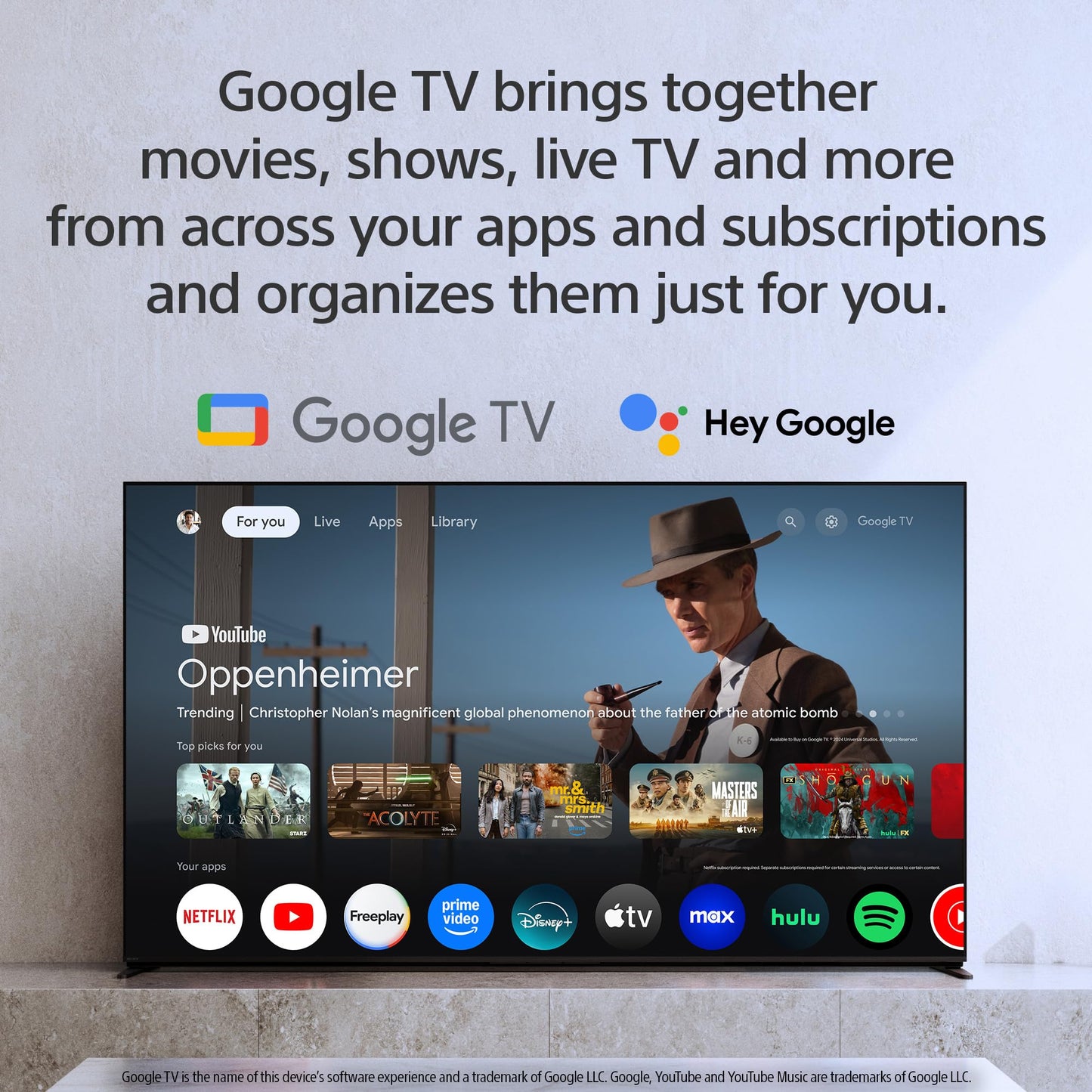 Sony BRAVIA 5 65 Inch TV, Mini LED, 4K Smart Google TV, XR Processor with AI Technology,120hz Television with Dolby Vision/Atmos, Exclusive Features for PlayStation®5, K-65XR50, 2025 Model