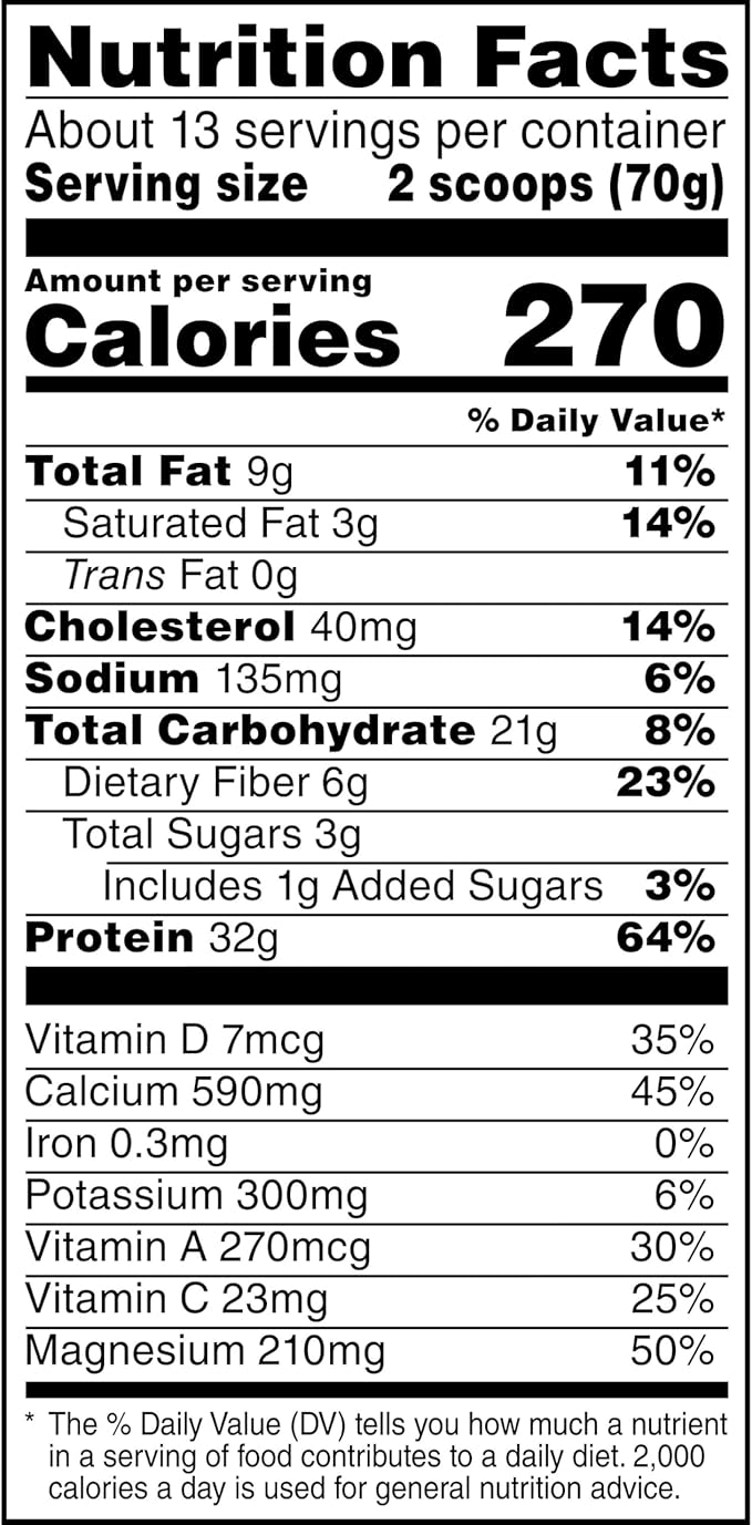 Muscle Milk Genuine Protein Powder, Strawberries ‘N Crème, 1.93 Pounds, 12 Servings, 32g Protein, 3g Sugar, Calcium, Vitamins A, C & D, NSF Certified for Sport, Energizing Snack, Packaging May Vary