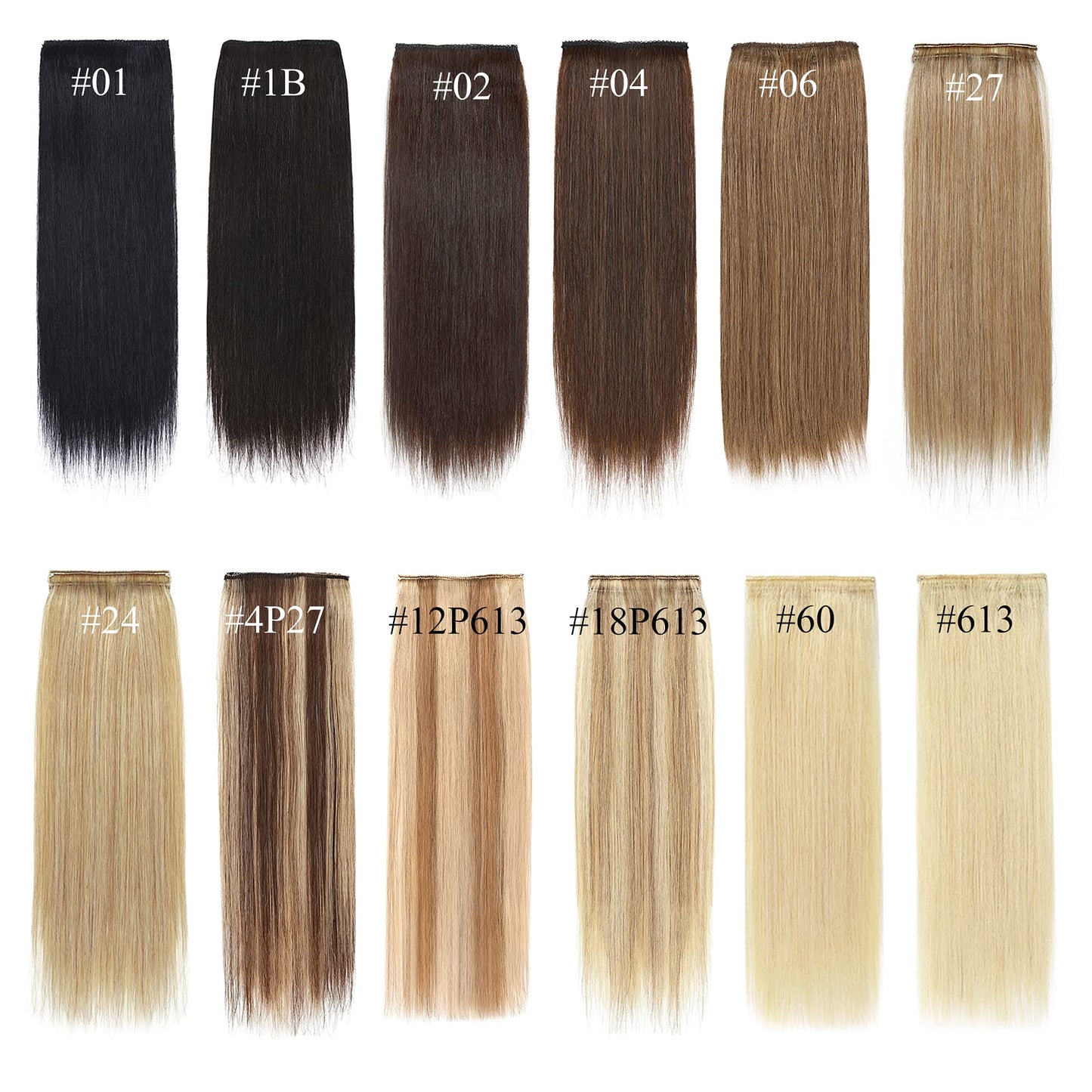 SEGO Clip-in Hair Extensions Real Human Hair Short 10 Inch Volumizer - Light Brown 15g 1pc