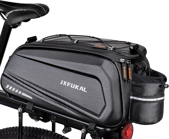 JXFUKAL Bike Bags for Bicycle Rear rack - 9.5L/17L/40L Hard Shell Waterproof Bike Ebike Trunk Pannier Saddle Seat Bag Carr...