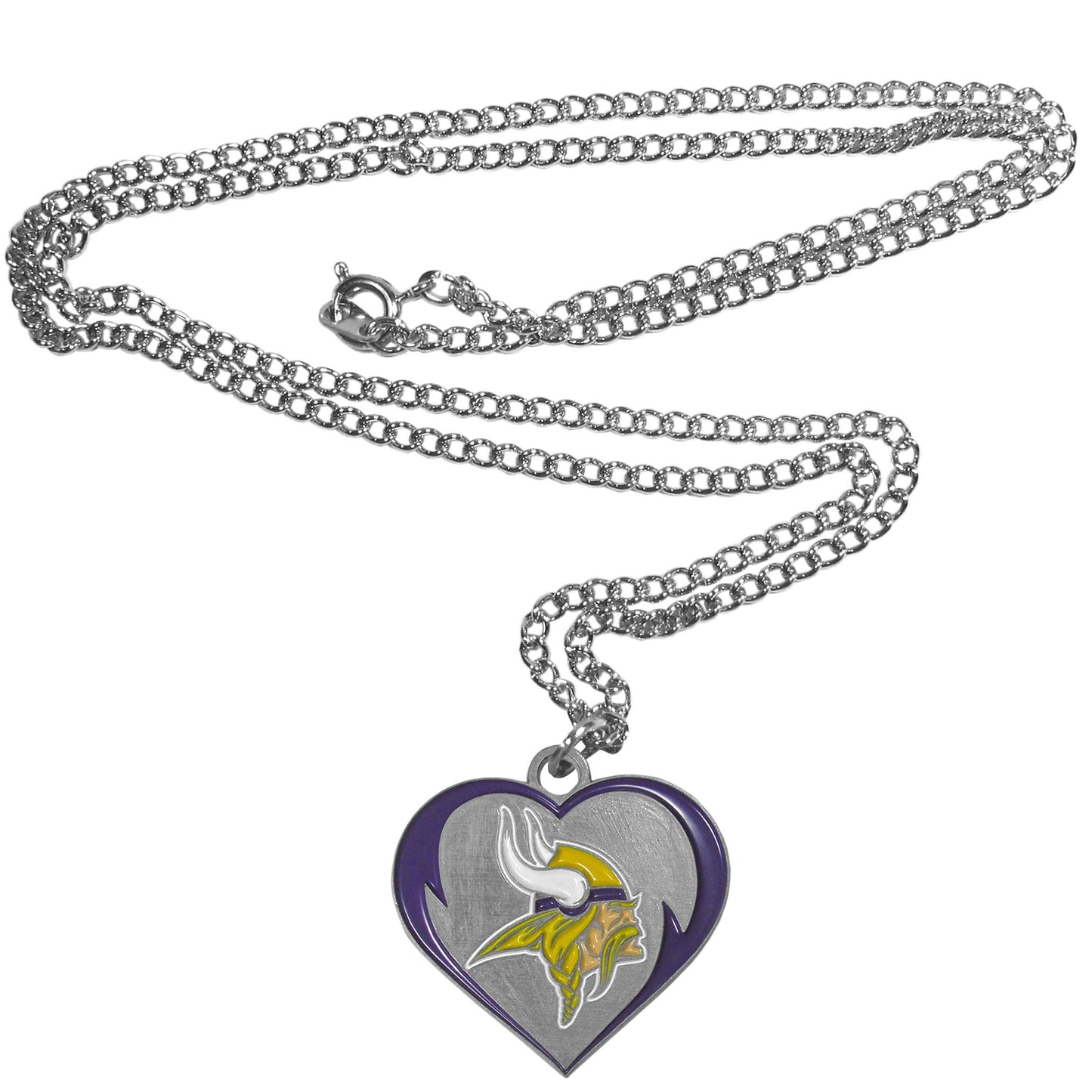 Siskiyou Sports NFL Minnesota Vikings Womens Heart Necklace, Team Color, 22 inch