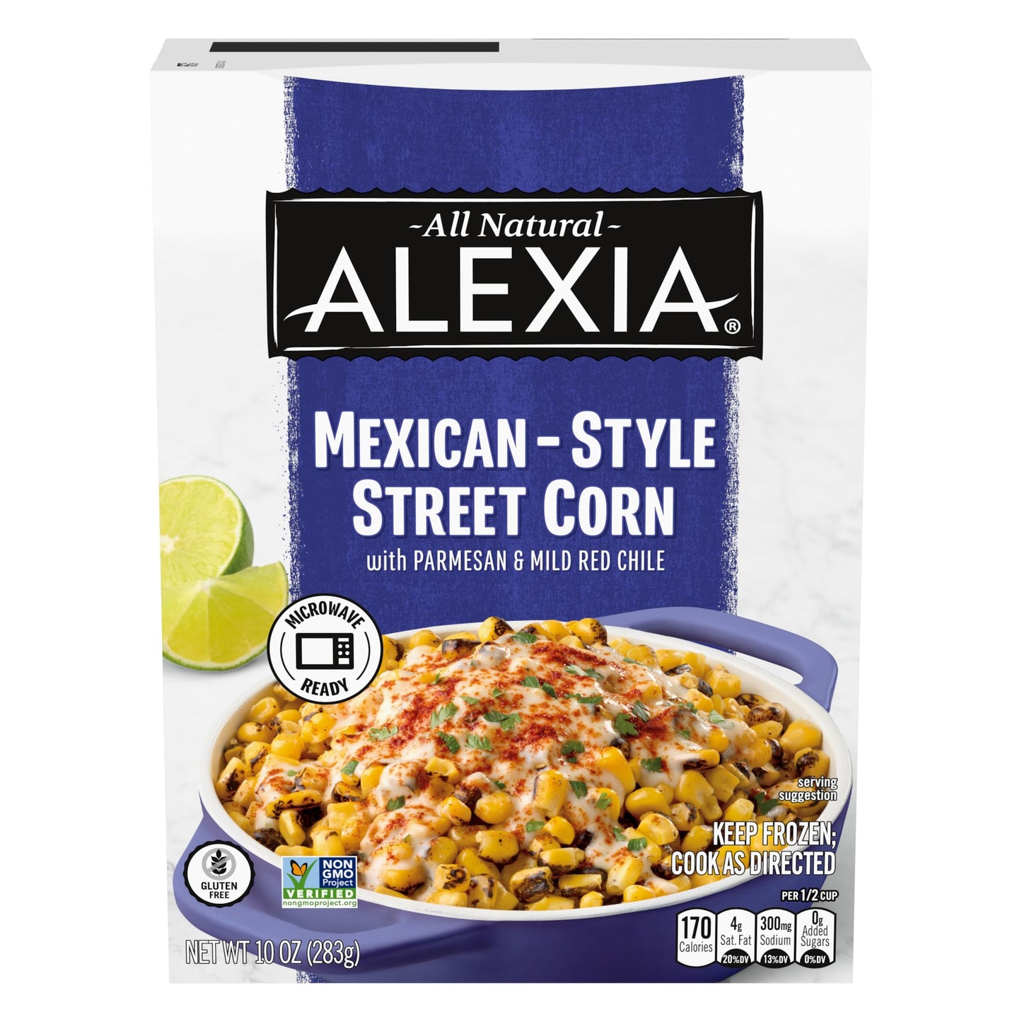Alexia Frozen Side, Mexican-Style Street Corn with Guajillo Chile, 10 oz