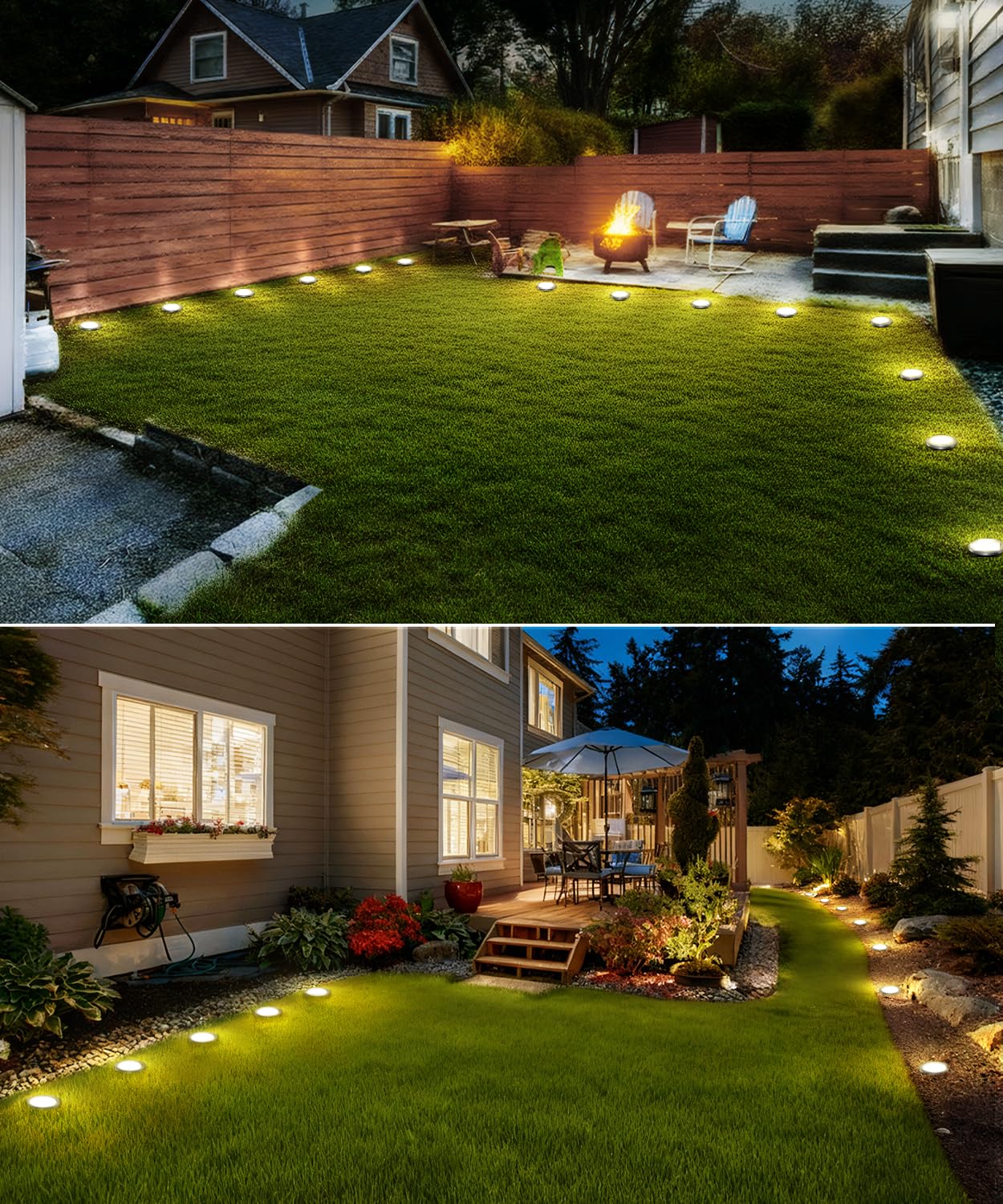 Szpower Mini Solar Ground Lights 12 Pack  Solar Lights Outdoor Waterproof  Solar Garden Lights Outdoor Landscape Lighting For Pathway Walkway Patio Yard Driveway  Warm White