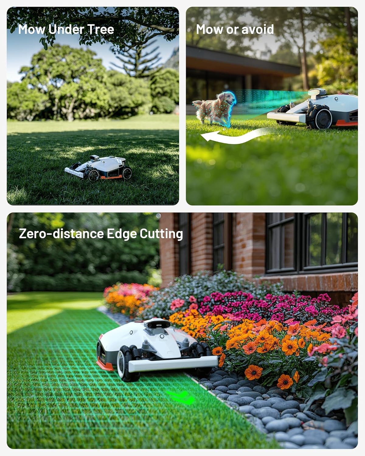 LUBA 2 AWD 5000X Robot Lawn Mower with 4G, All-Wheel-Drive for 80% Slope, Perimeter Wire Free for 1.25 Acres, UltraSense AI Vision & RTK Auto-Mapping, 1.0"-2.7" Adjustable Cutting Height