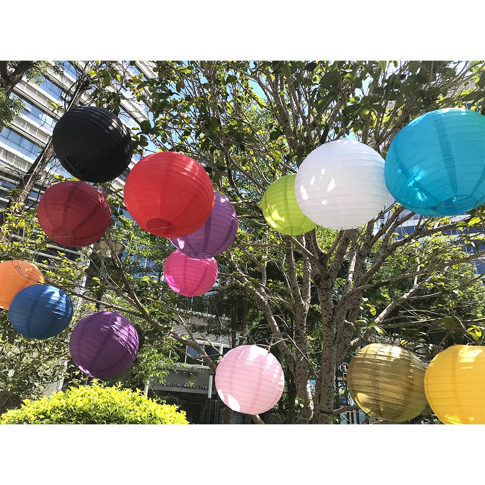 Beishida Pink Round Paper Lanterns - 10 Pack Decorative Chinese Lanterns For ValentineS, Birthdays, Weddings, And Baby Showers