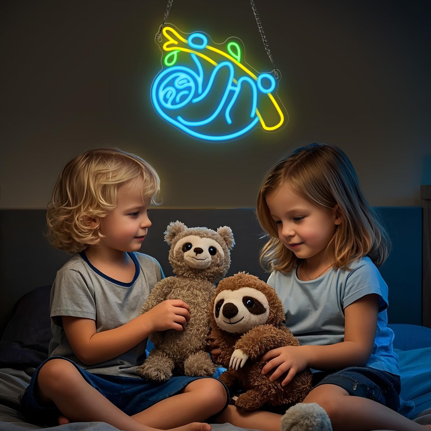 CoolGift Mart Sloth Neon Sign, Sloth Lamp Wall Decor, Dimmable Birthday Party Decorations for Home, Patio, Garden, Bars, Restaurants, Hotels, Stores, Clubs, Ideal Gift for Friends, Family and Kids