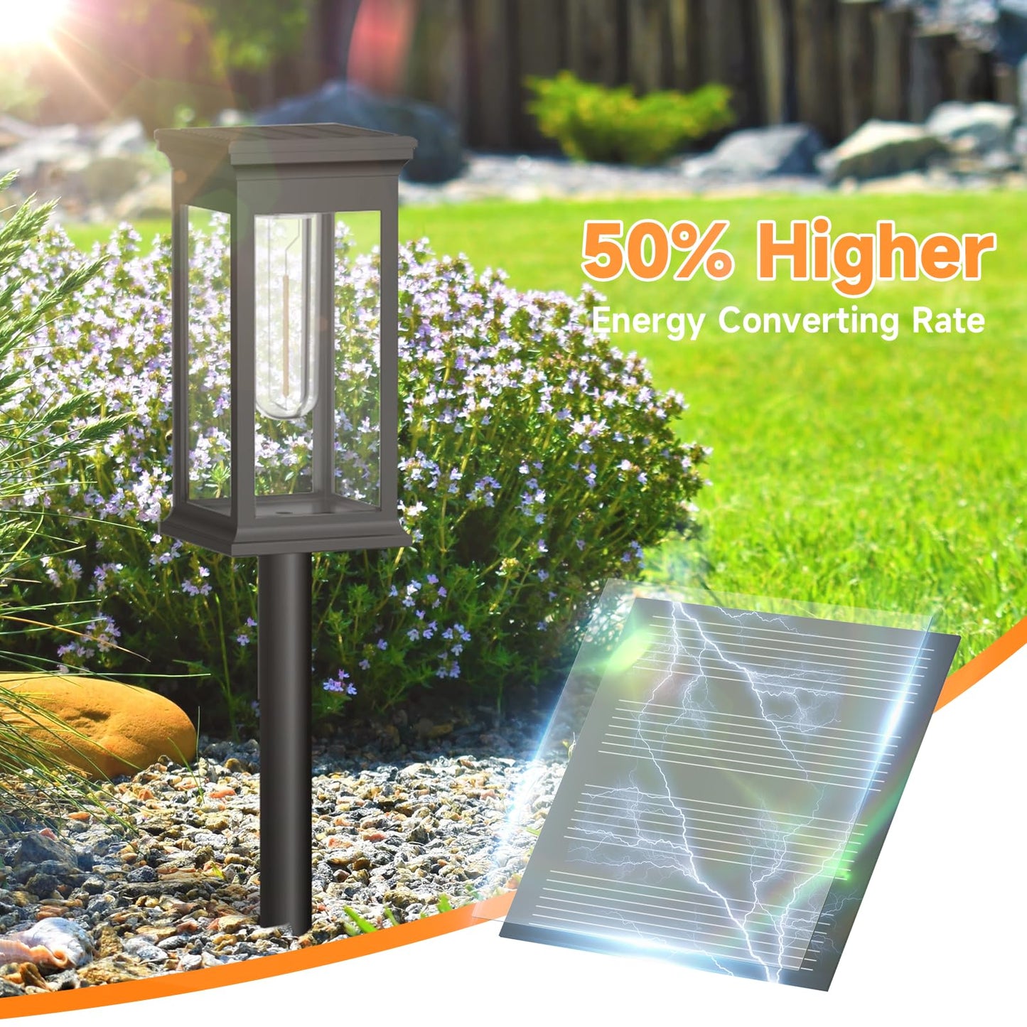 NIOWS Solar Pathway Lights Outdoor Waterproof – 10 Pack Bright Solar Powered Garden Lights with Auto On/Off, IP65 LED Landscape Lighting for Walkway Patio Lawn Yard Decor