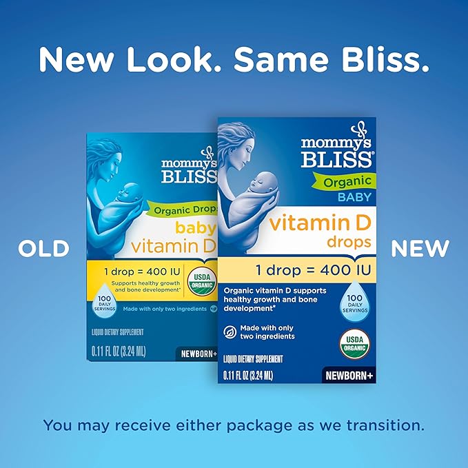 Mommy's Bliss Organic Drops No Artificial Color, Vitamin D, 0.11 Fl Oz