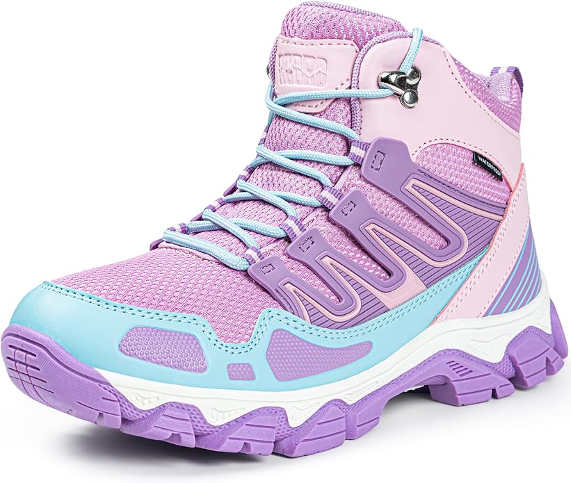 @ R CORD Kids Hiking Boots Waterproof Non-Slip Hiking Shoes for Kids Comfortable Girls Hiking Boots Trail Walking Sneakers...
