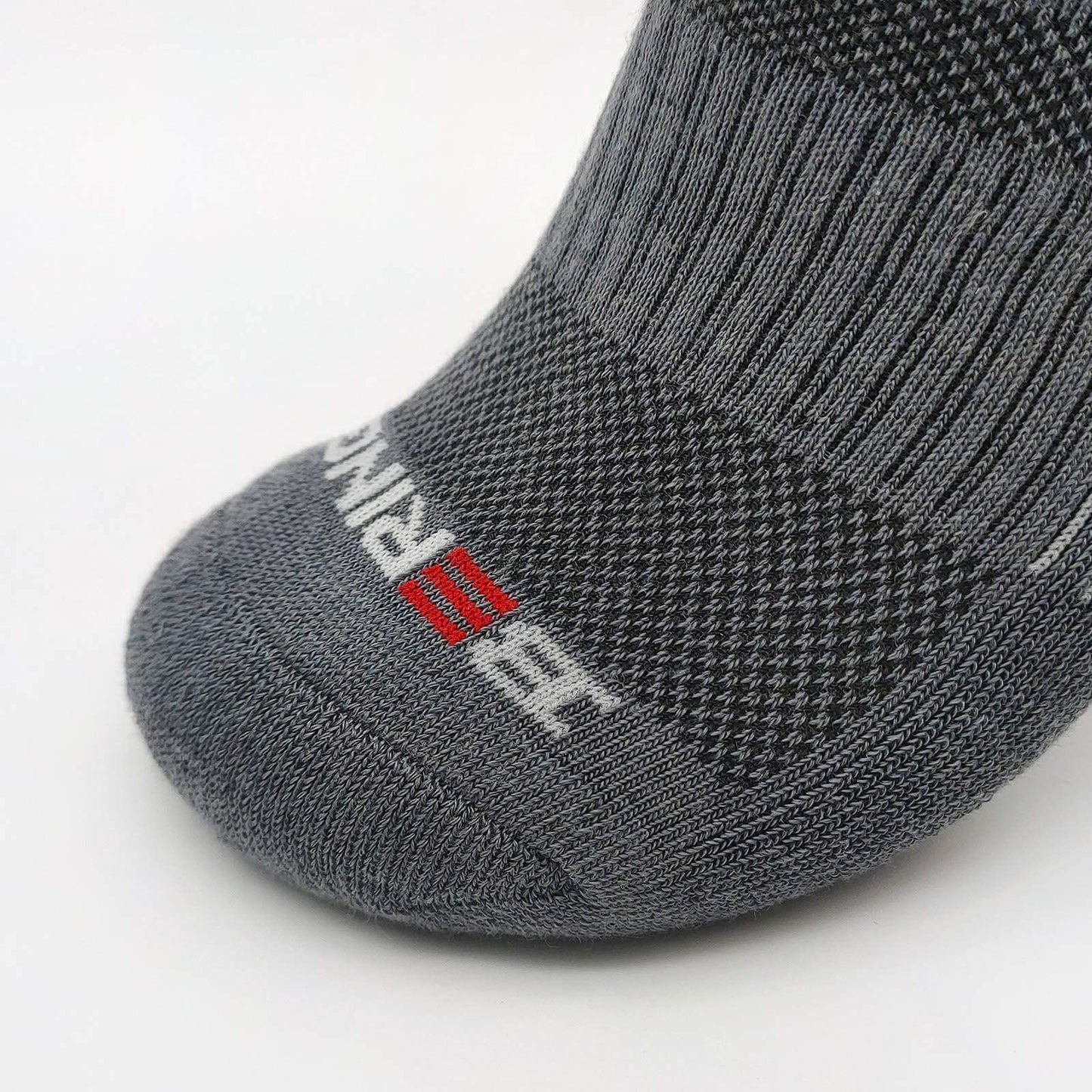 BERING Men's Athletic Cushion Quarter Socks, Size 9-12, Dark Grey, 6 Pairs