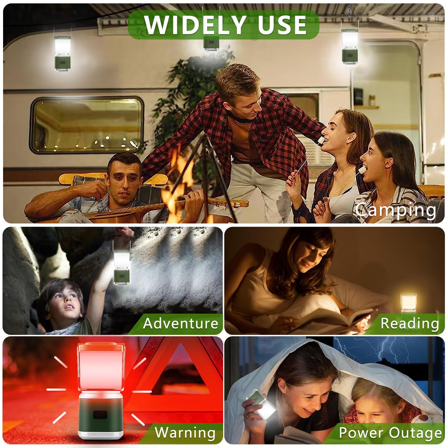 Led Camping Lantern Rechargeable  2000Lm Small Camping Lights Lantern With Redlight&20Hours Runtime&Stepless Dimming  Hurricane Emergency Lights For Power Outages  Waterproof  Camping Essentials 6Pcs