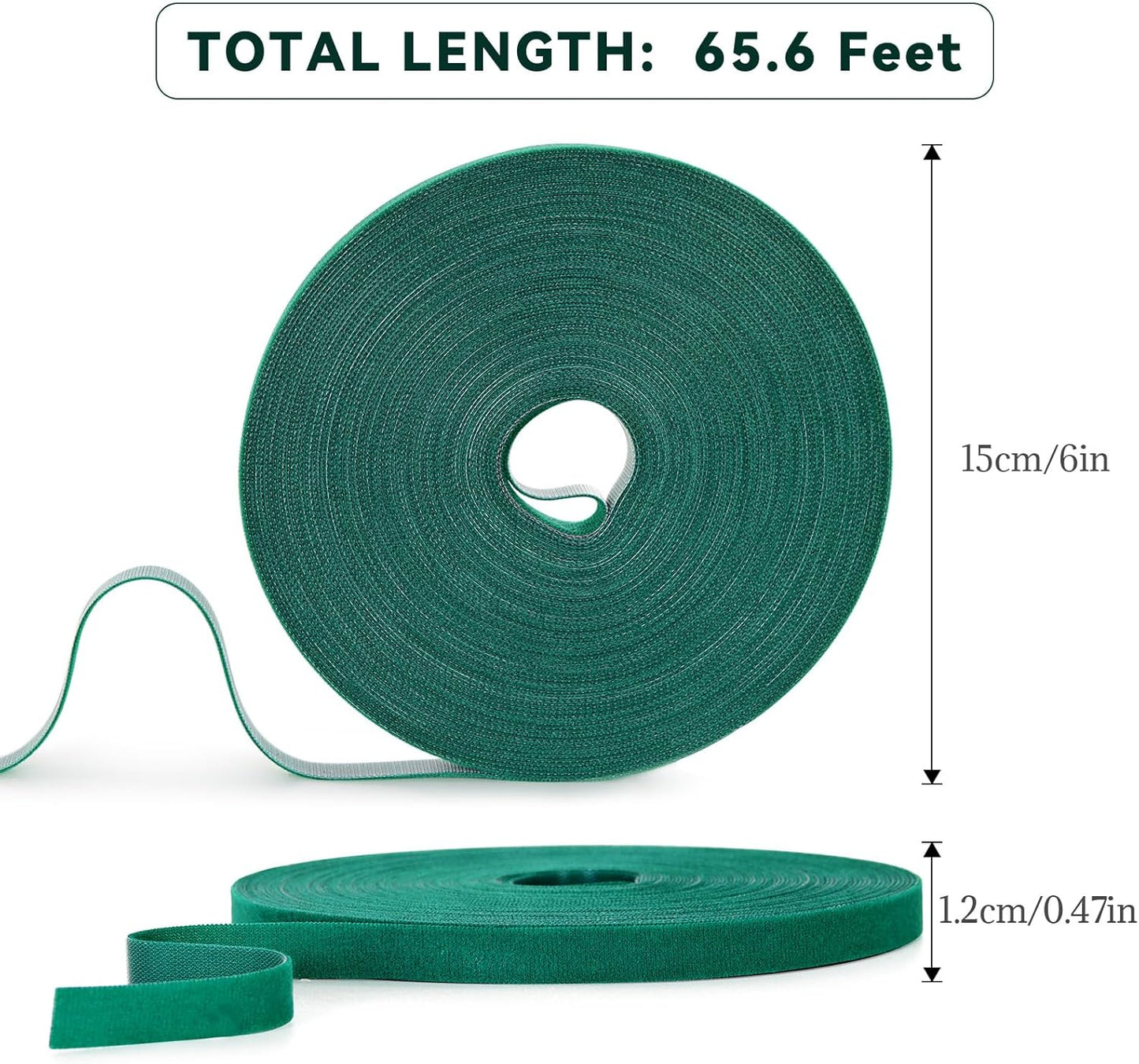 Garden Tape, 65.6 Feet 1/2''Plant Tape, Reusable Plant Garden Ties, Plant Supports for Climbing Plants, Adjustable Plant Straps for Gardening, Home, Office (1 Pack 65.6 Feet)