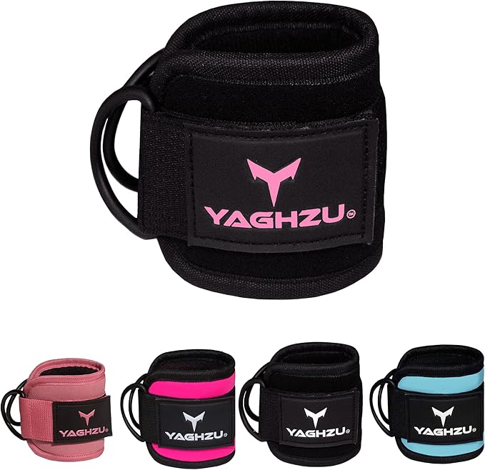 YAGHZU Ankle Straps for Cable Machines Women, Glute Kickback Cable Machine Attachments, Gym Ankle Cuffs, Wrist Cuffs for W...