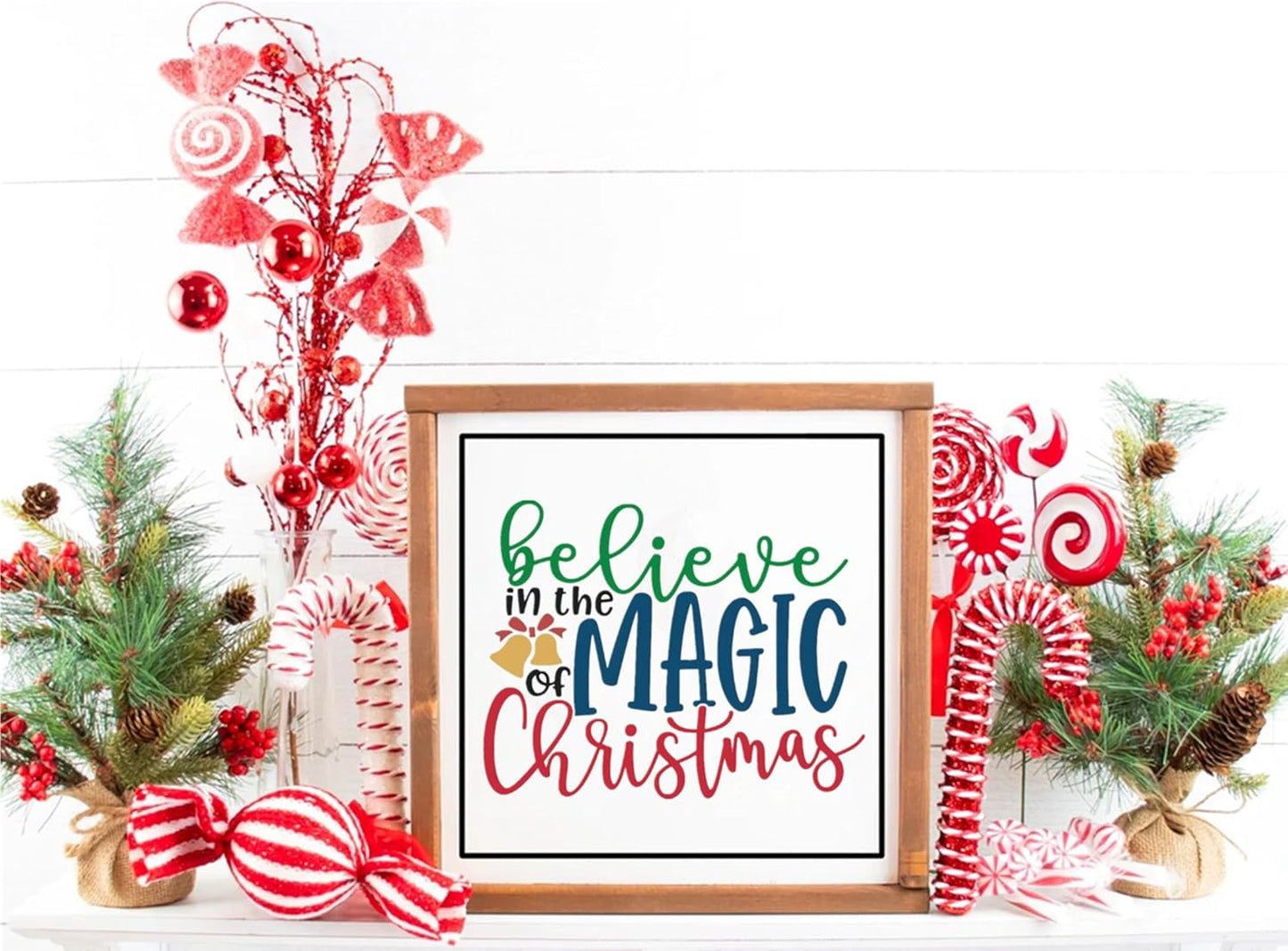 JAJADO Christmas Silk Screen Stencils Reusable Adhesive Stencils Winter Christmas Silk Sceen Transfers Santa Sacks DIY Xmas Gift for Office, School, Bakery, Coffee Bar, Christmas Home Decor Ornaments