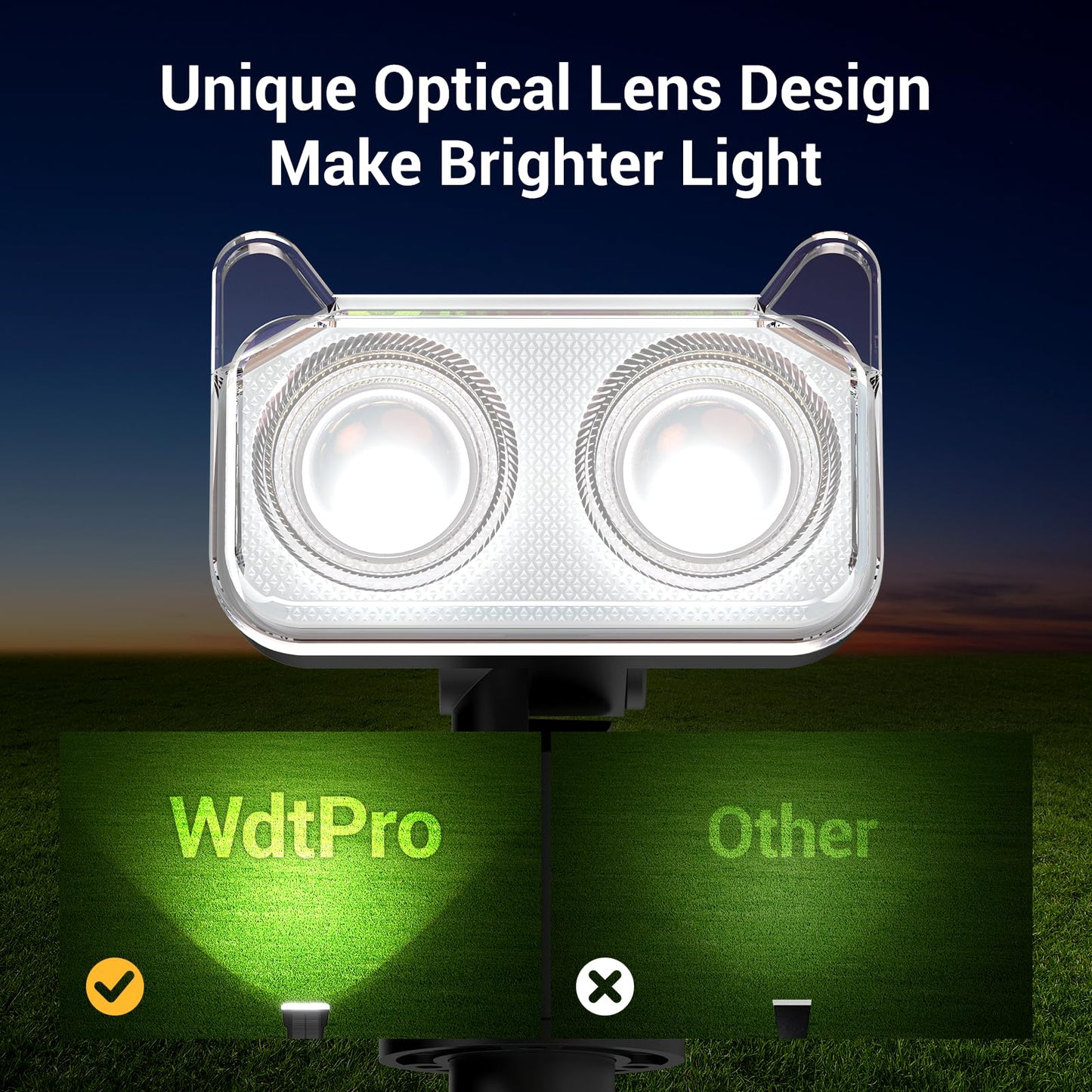 Wdtpro Solar Spot Lights Outdoor For Flag  Tree  Sign  Mailbox  Solar Lights Outdoor Waterproof  Bright Landscape Spotlights  Auto On/Off  Dusk To Dawn Lighting For Yard Patio Garden Pathway  4 Pack
