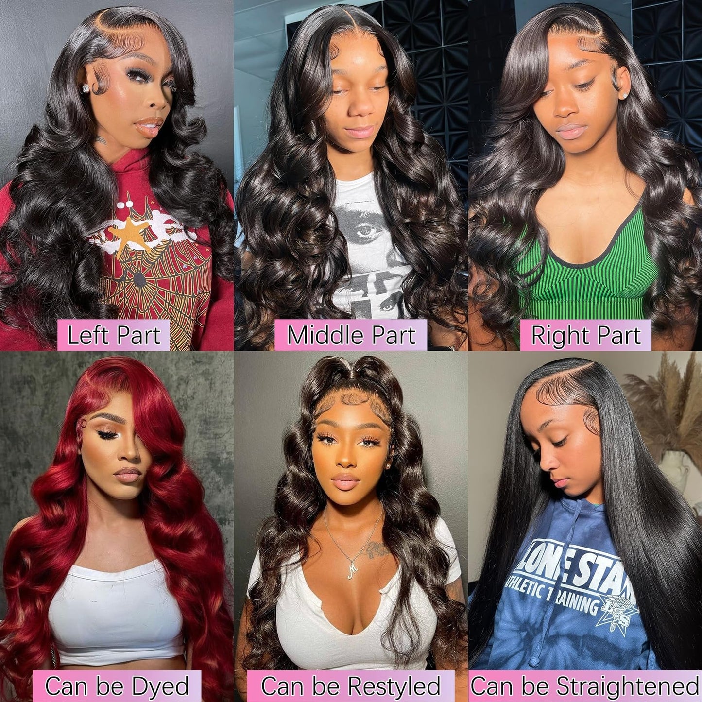 38 Inch Body Wave Lace Front Wigs Human Hair 200 Density 13x6 HD Lace Frontal Wigs Human Hair Glueless Full Lace Front Wigs Huma