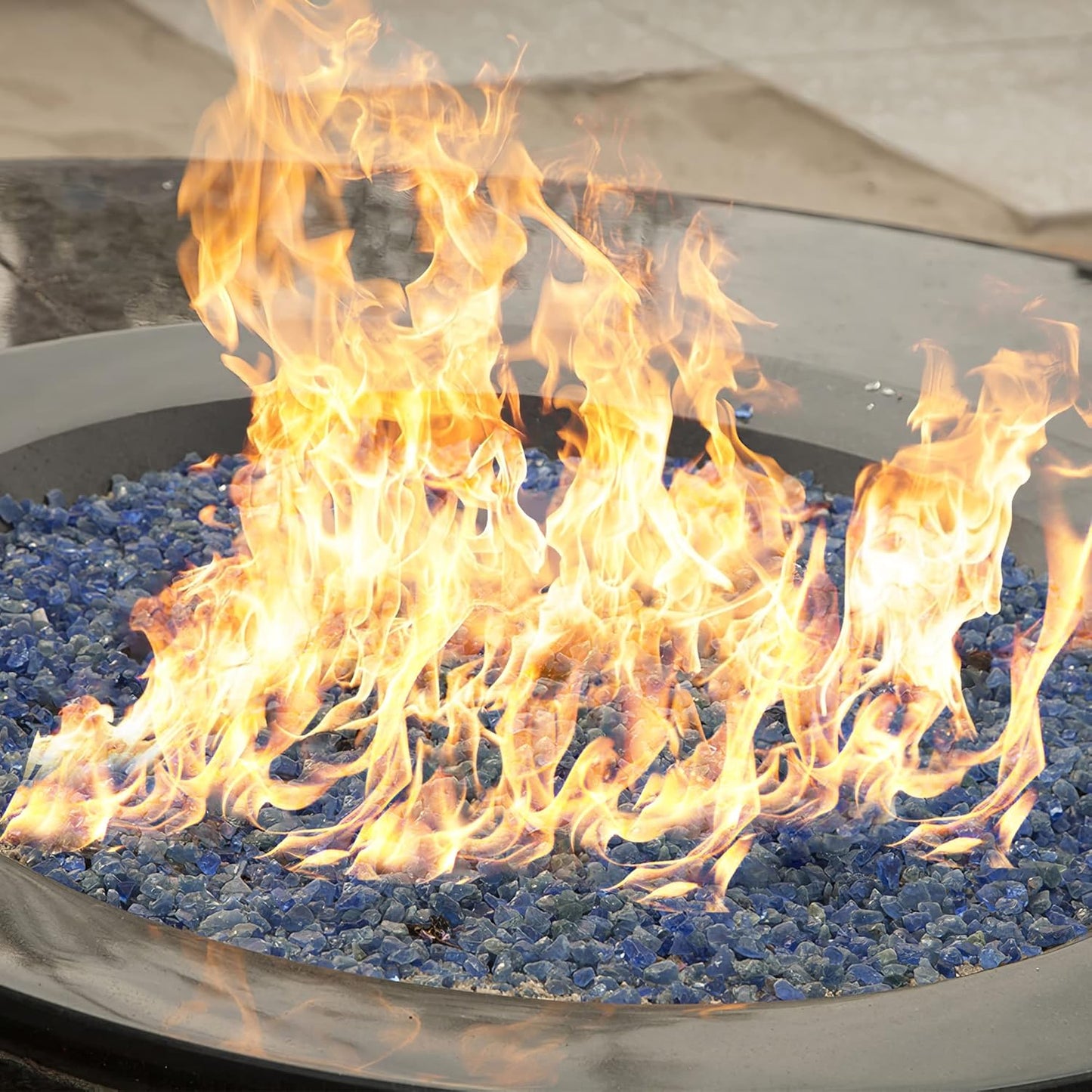 Fire Pit Burner Pan & Ring - Works with Natural Gas - Stainless Steel Fire Pit Burner Kit 18-Inch Pan, 12-Inch Ring - 90,000 BTU Max
