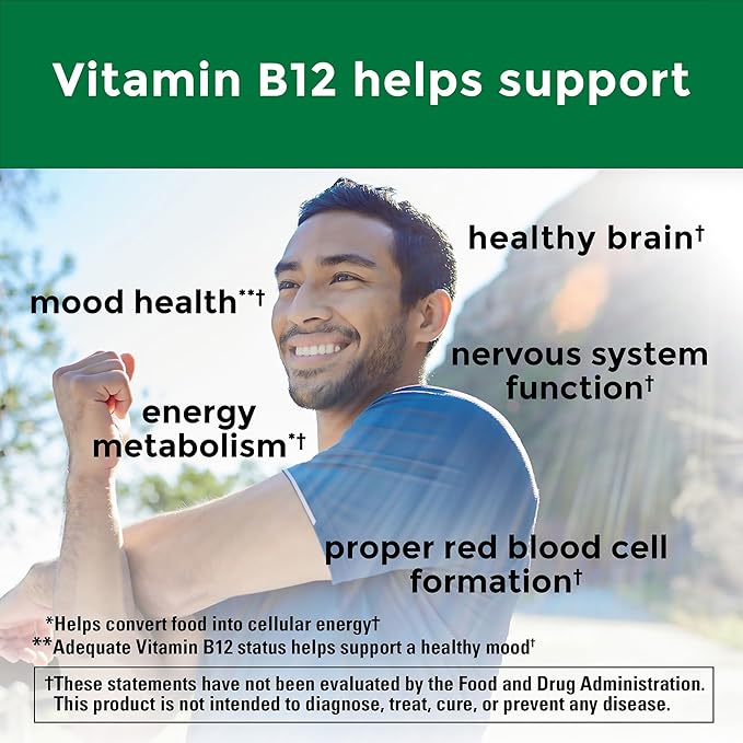 Nature Made Vitamin B12 1000 mcg, Dietary Supplement for Energy Metabolism Support, 90 Softgels, 90 Day Supply