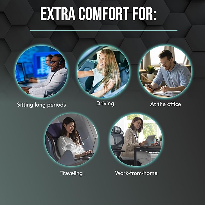 SAMSONITE, Mid-Low Back Support Pillow with Cooling Gel for Office Chair or Car Seat - Boost Your Lower Back Comfort Zone, [HIGH Grade - Memory Foam], Versatile Supportive Lumbar Cushion…