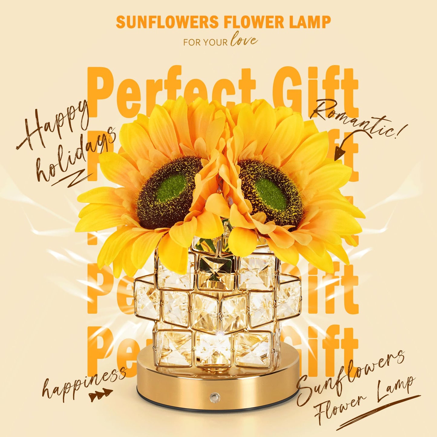 Nuunuy Sunflower Lamp Gifts For Women - Unique Flower Light For Mom  Wife  Daughter  Teacher  Friends - Mother? Day  Valentine?  Christmas  Birthday Gifts - Bedroom  Office  Restaurant Decor