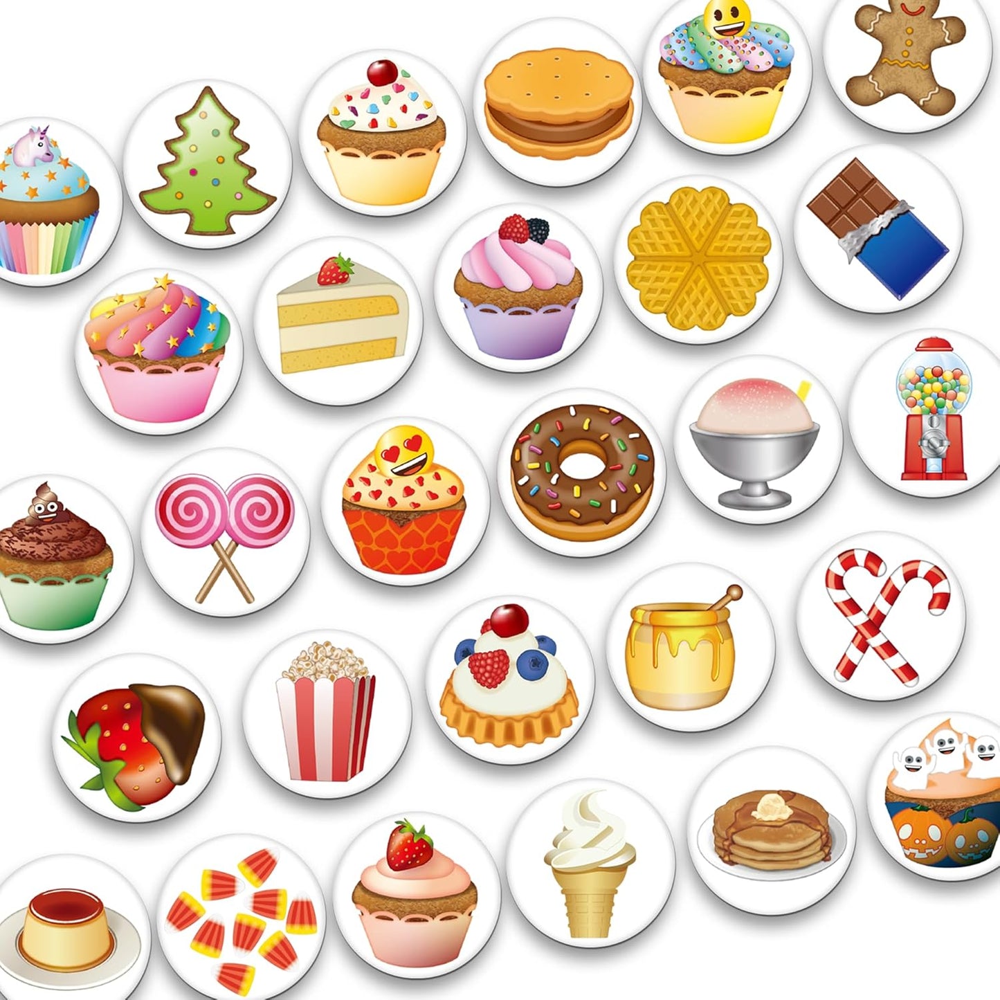 MORCART 28PCS Emoji Sweet Hours Fridge Magnets - Cute Funny Refrigerator Magnets - Whiteboard Locker Decorative Magnets - Magnets for Office and Kitchen - Gifts for Women and Men