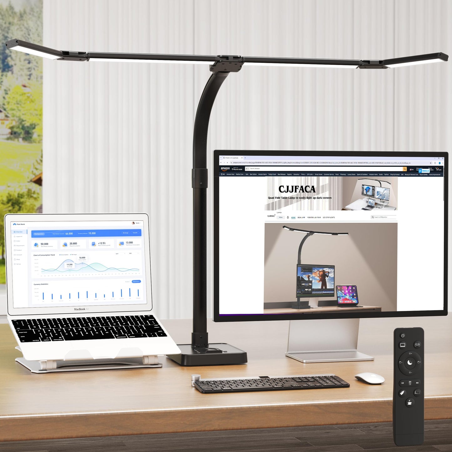 Cjjfaca Office Home Desk Lamp 24W Super Bright Eye-Care Desk Lamp Adjustable Gooseneck Office Led Task Light With Soft Non-Glare Lighting Suitable For Studying Reading (Black) (Plus)