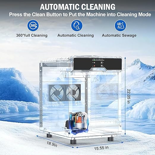 Nugget Ice Maker Countertop 40 LBS/Day, 10 LBS ice Bin, Soft Chewable Pellet Ice Maker Machine Stainless Steel, Countertop Commercial Ice Machine Nugget for Home Bar Kitchen Office, Self-Cleaning