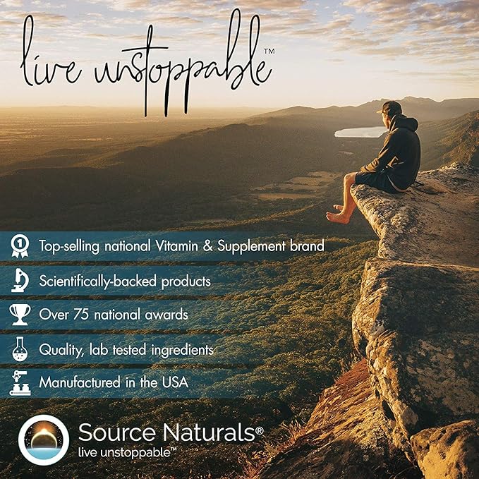Source Naturals Glycine 500 mg Amino Acid Dietary Supplement - 200 Capsules