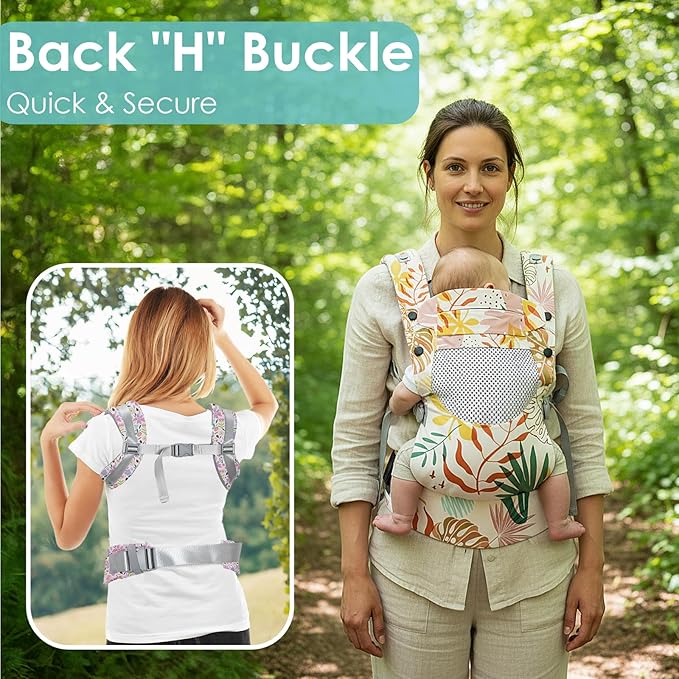 Infant Baby Front Carrier, Toddler Body Carrier, 7-66 Lbs Ergonomic Design, Lumbar Support, Lightweight Baby Chest Carriers (3-36 Months)
