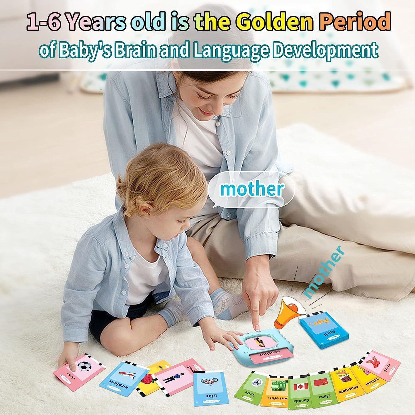 Pocket Speech for Toddlers Toys, 384 Sight Words Talking Flash Cards for Toddlers 1 2 3 4 5 6 Years, Speech Therapy Toys Educational Learning Toy, Sensory Toy for Autistic Children, Birthday Gifts